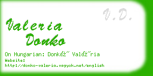 valeria donko business card