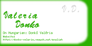 valeria donko business card